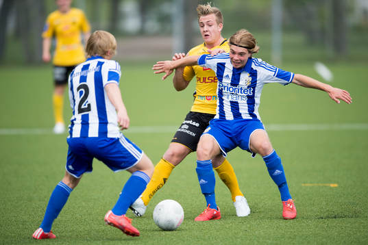 IFK Göteborgs Victor Olofsson och Elfsborgs Noel Jonsson i