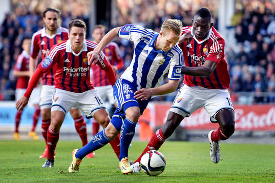 IFK Göteborgs Gustav Engvall och Djurgårdens Omar Colley