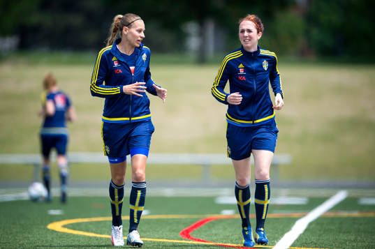 Sveriges Charlotte Rohlin och Marina Pettersson Engström