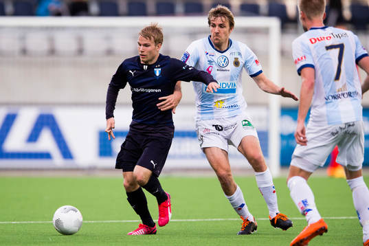 Malmö FFs Oscar Lewicki och Gefles Johan Oremo