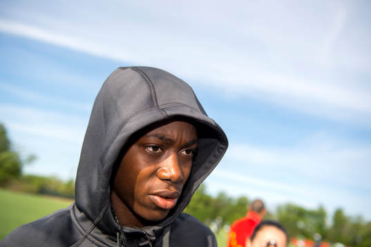 Nigerias Asisat Oshoala bli intervjuad