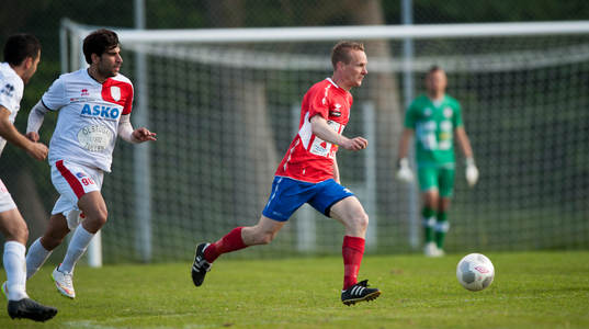 Höganäs Fredrik Svanbäck i matchen i division 2 Västra