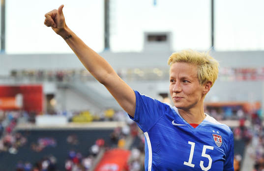 s Megan Rapione efter fotbollsmatchen i VM mellan USA och Sverige den 12 juni 2015 i Winnipeg.