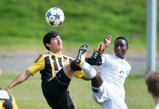 IFK Hässleholms Diego Delgado i matchen i division 2 mellan IFK Hässleholm och BW90 i Hässleholm 13 juni 2015.
