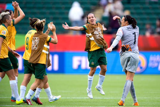 Australiens Lisa De Vanna jublar