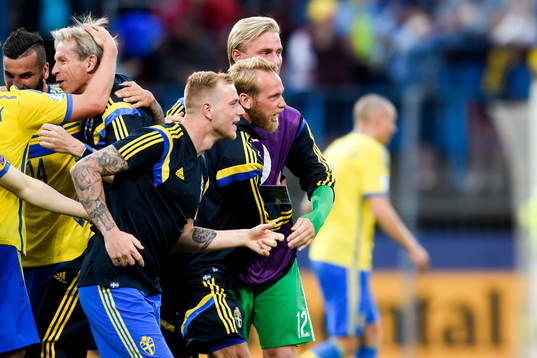 Sveriges John Guidetti jublar