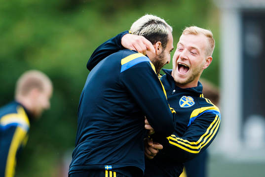 Sveriges Abdullah Khalili och John Guidetti