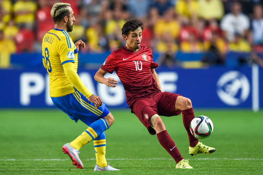 Sveriges Abdullah Khalili och Portugals Bernardo Silva