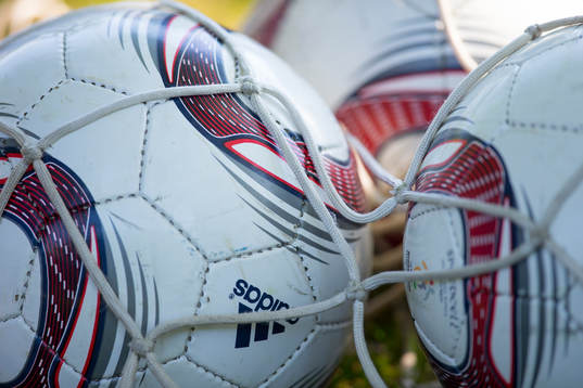 Fotbollar i en nätkasse