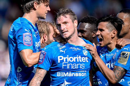 Halmstads James Keene firar efter 1-0