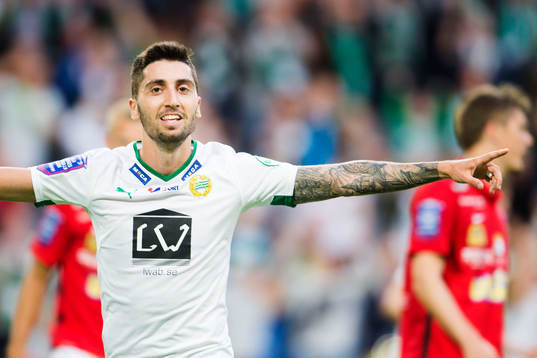 Hammarbys Nahir Besara gör 3-0 och jublar
