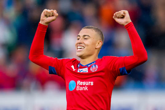 Helsingborgs Jordan Larsson jublar