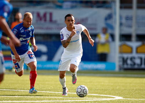 Åtvidabergs Kristian Bergström och Malmö FFs Victor