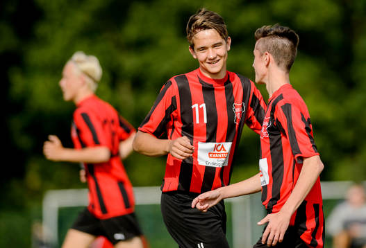 under finalen i fotbollsmatchen i Eskilscupen pojkar P16 mellan Trelleborg och Eslöv den 2 augusti  2015 i Helsingborg.