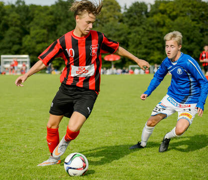 under finalen i fotbollsmatchen i Eskilscupen pojkar P16 mellan Trelleborg och Eslöv den 2 augusti  2015 i Helsingborg.