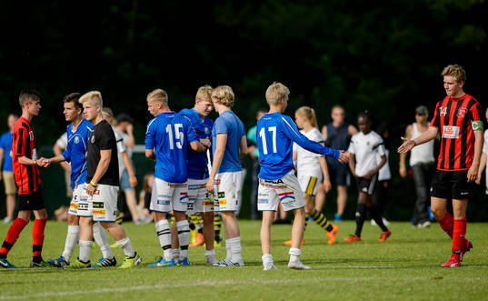 under finalen i fotbollsmatchen i Eskilscupen pojkar P16 mellan Trelleborg och Eslöv den 2 augusti  2015 i Helsingborg.
