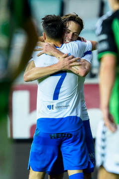 Värnamos Sebastian Göransson jublar