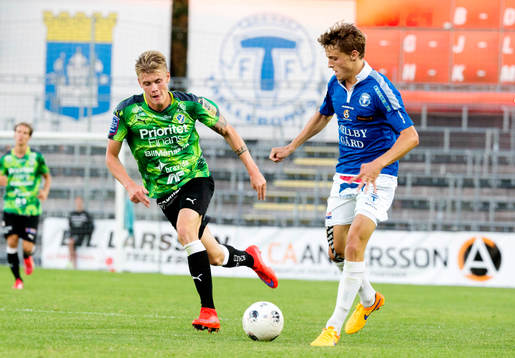 Trelleborgs Jacob Palander och Halmstads Eric Smith