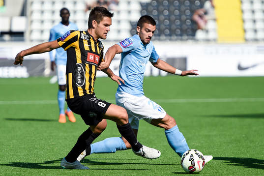 Häckens Ivo Pekalski och Malmö FFs Vladimir Rodic