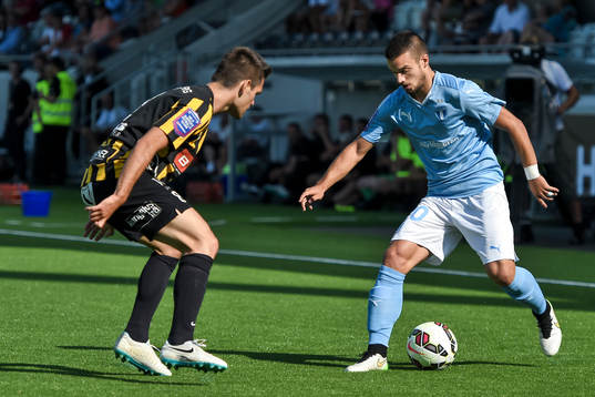 Häckens Ivo Pekalski och Malmö FFs Vladimir Rodic
