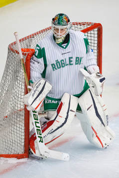 Rögle hockeys målvakt Oscar Dansk