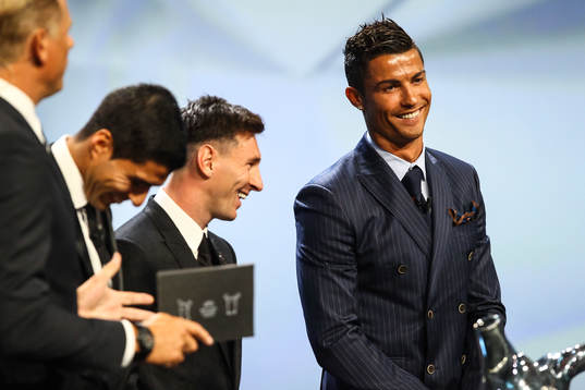 Luis Suárez, Barcelona, Lionel Messi, Barcelona och Cristiano Ronaldo, Real Madrid