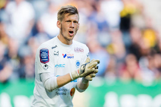 Åtvidabergs målvakt Henrik Gustavsson
