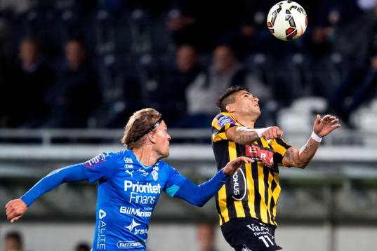 Halmstads Kristoffer Fagercrantz och Häckens Paulo de