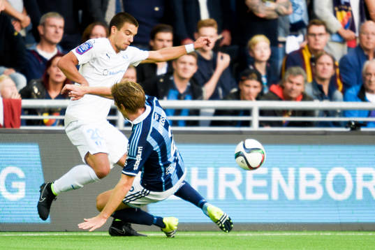 Malmös Vladimir Rodic och Djurgårdens Jesper Arvidsson