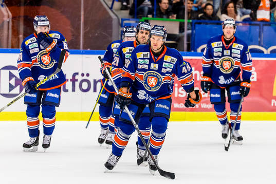 Fr.v. Växjös Robert Rosén, Cory Murphy, Ilkka Heikkinen