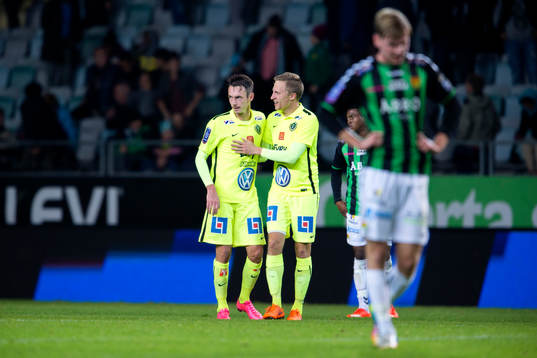 Jönköpings Daryl Smylie och Joakim Karlsson jublar