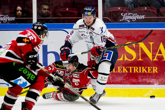 Malmö Redhawks Nils Andersson faller