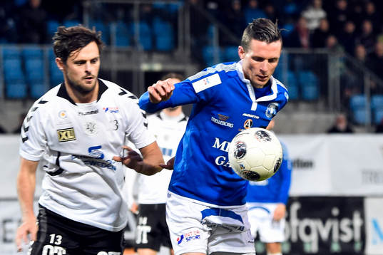 Oskarshamns Mergim Smakolli och Trelleborgs Kristian Haynes