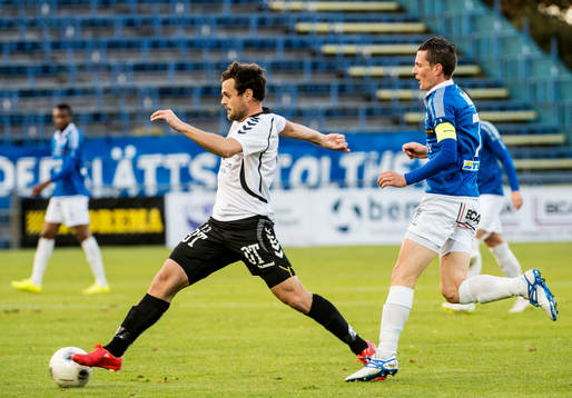 Oskarshamns Mergim Smakolli mot Trelleborgs Kristian Haynes