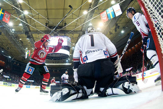 Frölundas Joel Lundqvist jublar