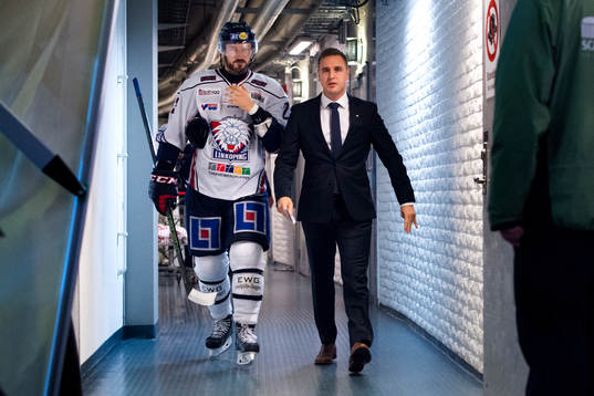 Linköpings Niklas Persson och tränare Dan Tagnes