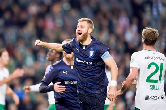 Malmös Rasmus Bengtsson jublar efter 0-1
