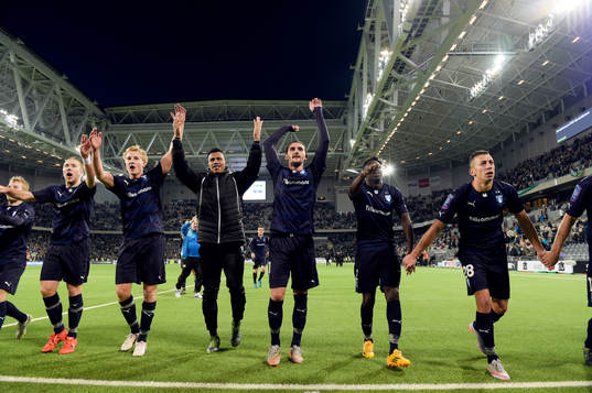 Malmösspelare jublar efter segern