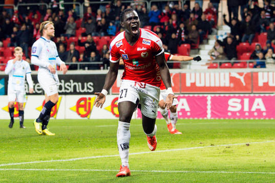 Kalmars Papa Alioune Diouf jublar efter 3-0