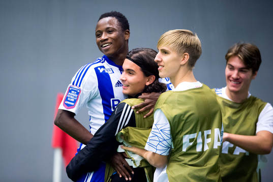IFK Göteborgs Prosper Kasim jublar efter 3-0