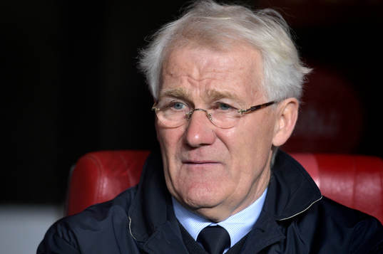 Danmarks förbundskapten Morten Olsen innan fotbollsmatchen i EM-kvalets playoff mellan Danmark och Sverige den 17 november 2015 i Köpenhamn.