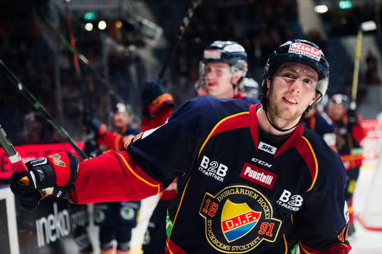 Djurgårdens Robin Norell jublar