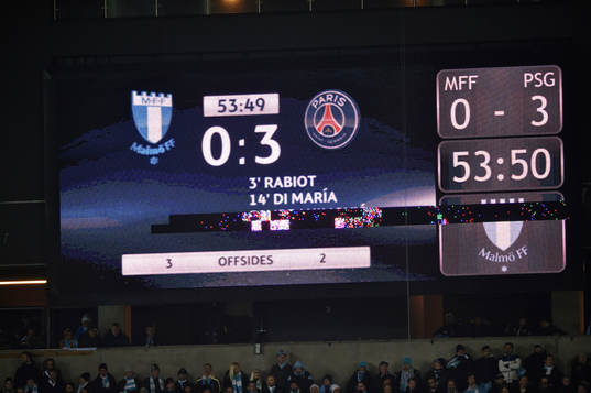 Trasig resultattavla