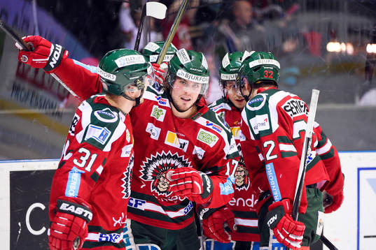 Frölundas Sebastian Stålberg jublar