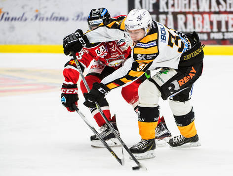 Skellefteås John Norman mot Malmö Redhawks Kent McDonell