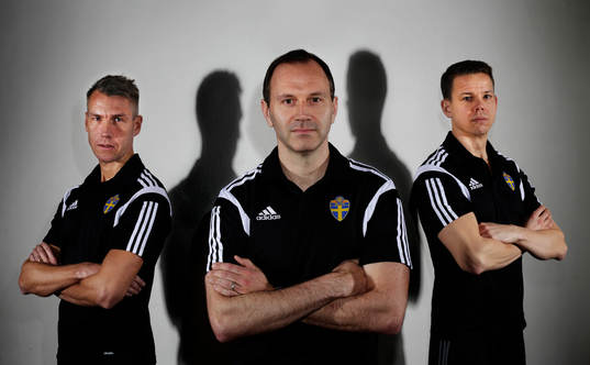 Domare Mathias Klasenius, Jonas Eriksson och Daniel Wärnmark