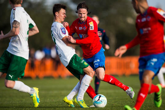 Hammarbys Melker Hallberg och Helsingborgs Linus Hallenius