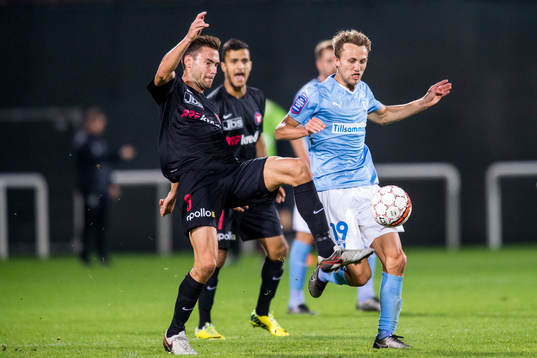 Midtjyllands Tim Sparv och Malmö FFs Magnus Wolff Eikrem