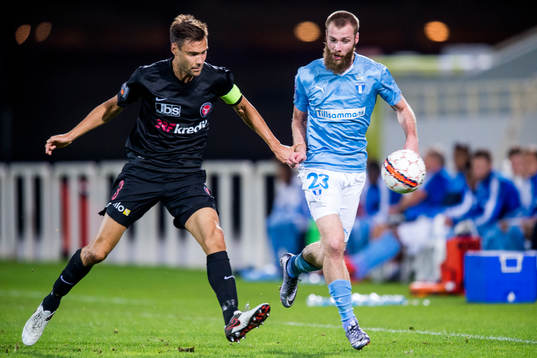 Midtjyllands Tim Sparv och Malmö FFs Jo Inge Berget
