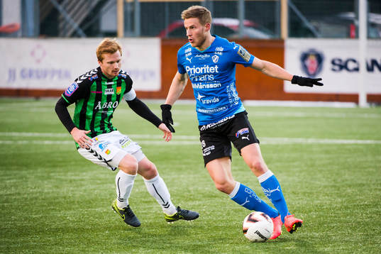 Halmstads Alexander Rud Tveter och GAIS Dan Keat